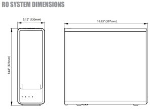 Aqua Flo Tankless RO Dimensions